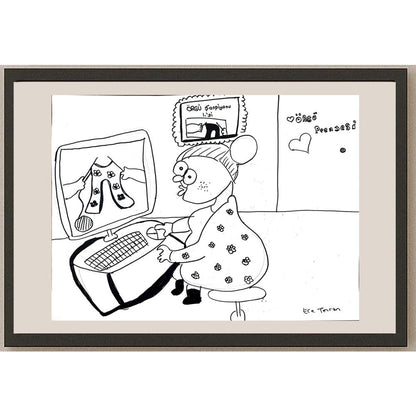 Ece Tezcan 43x30cm Orijinal Karikatür BOD01493