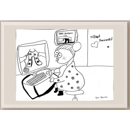 Ece Tezcan 43x30cm Orijinal Karikatür BOD01493