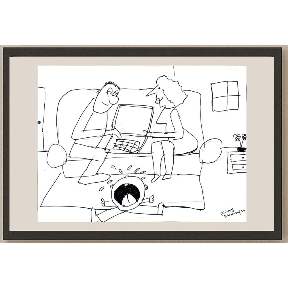 Güney Karakaşoğlu 43x30cm Orijinal Karikatür BOD01495