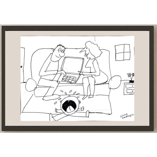 Güney Karakaşoğlu 43x30cm Orijinal Karikatür BOD01495