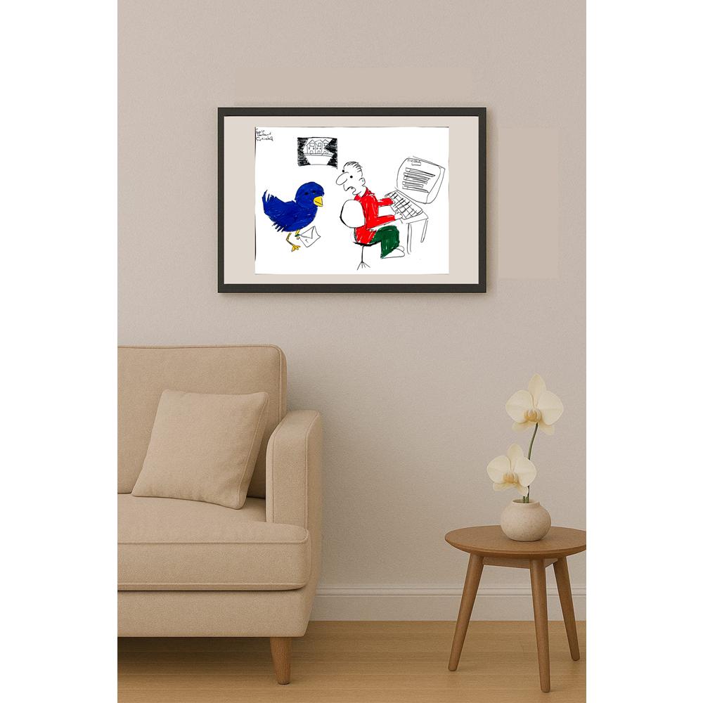 Emir Berkant Çetindağ 43x30cm Orijinal Karikatür BOD01496