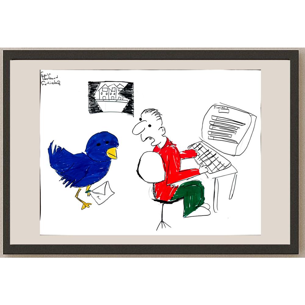 Emir Berkant Çetindağ 43x30cm Orijinal Karikatür BOD01496