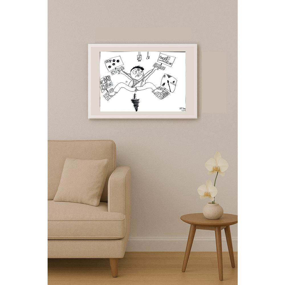 Ali Kaan Cin 43x30cm Orijinal Karikatür BOD01497