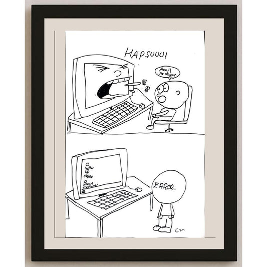 Can Üstek 43x30cm Orijinal Karikatür BOD01498