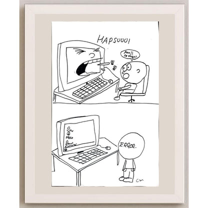 Can Üstek 43x30cm Orijinal Karikatür BOD01498