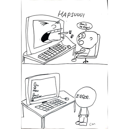 Can Üstek 43x30cm Orijinal Karikatür BOD01498