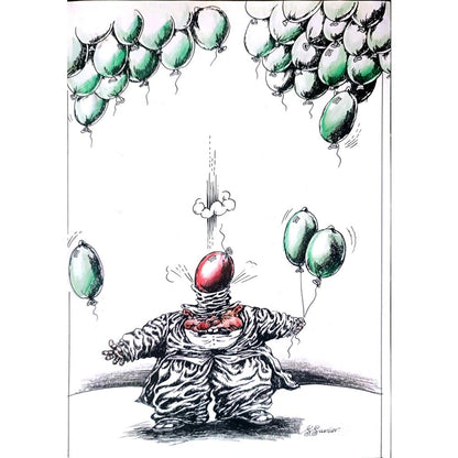 Sergey Savilov 29x21cm Orijinal Karikatür BOD01501