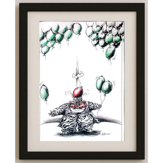 Sergey Savilov 29x21cm Orijinal Karikatür BOD01501
