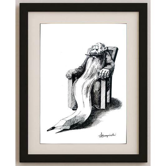 Slawomir Luczynski 29x21cm Orijinal Karikatür BOD01509