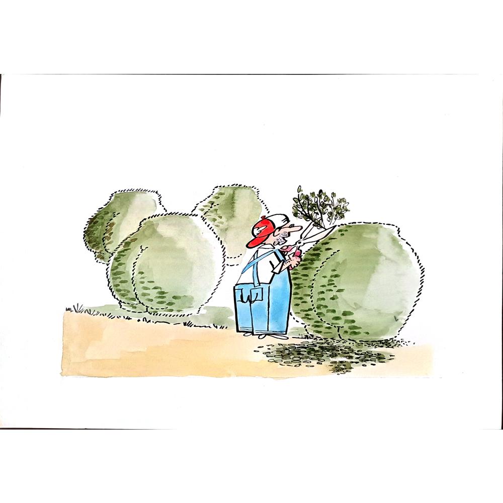 Milan Lipovsky 29x21cm Orijinal Karikatür BOD01515