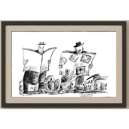 Slobodan Obradovic 29x21cm Orijinal Karikatür BOD01523