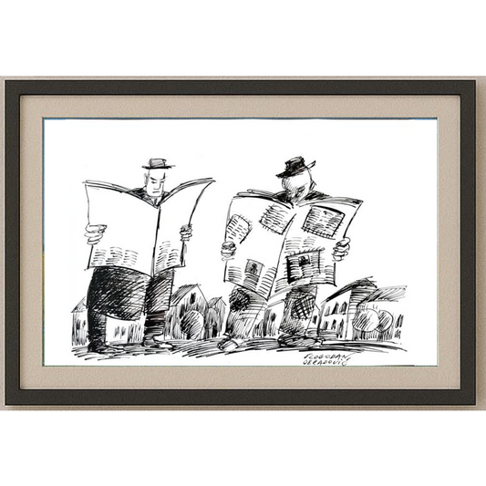 Slobodan Obradovic 29x21cm Orijinal Karikatür BOD01523