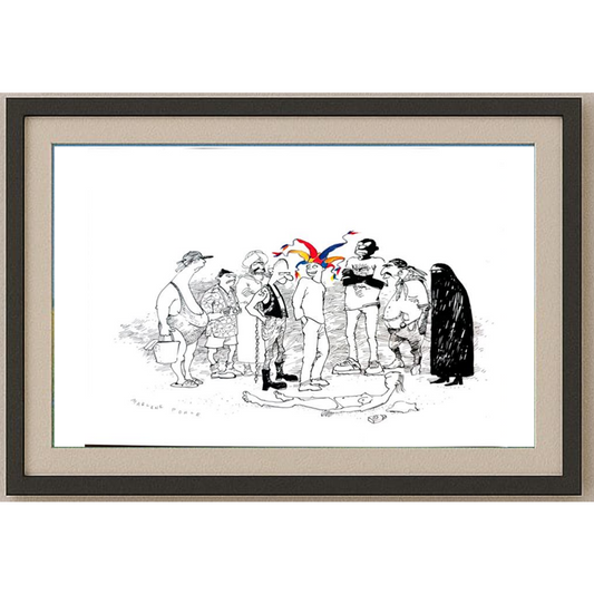 Marlene Pohle 29x21cm Orijinal Karikatür BOD01535