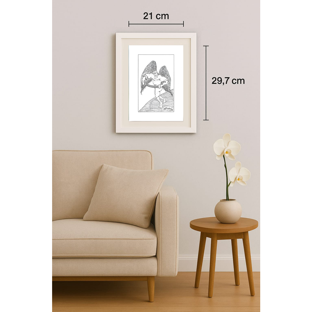 Gheorghita Ghinea Uriasu 29x21cm Orijinal Karikatür BOD01540