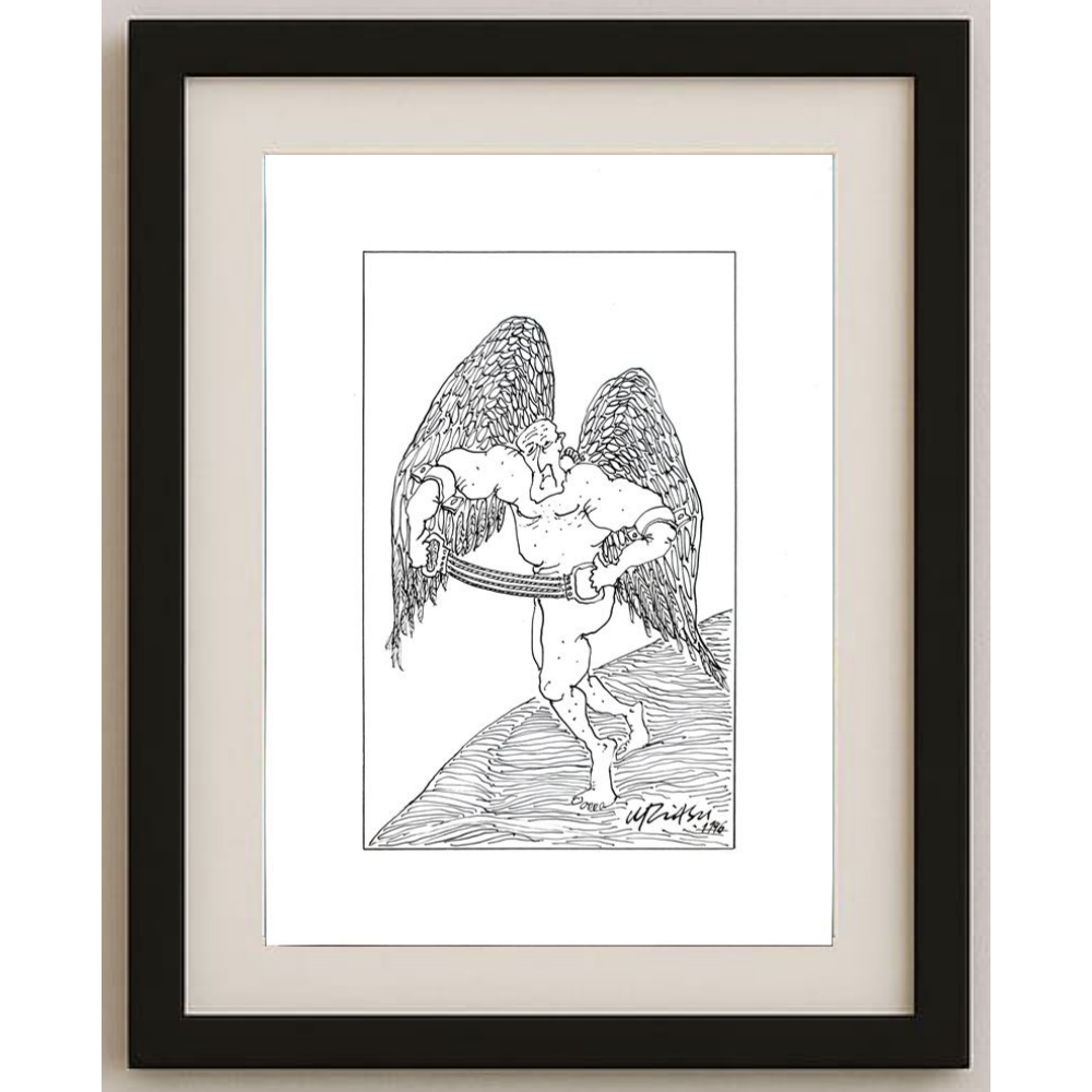 Gheorghita Ghinea Uriasu 29x21cm Orijinal Karikatür BOD01540