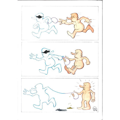 Kust Hovian 29x21cm Orijinal Karikatür BOD01541