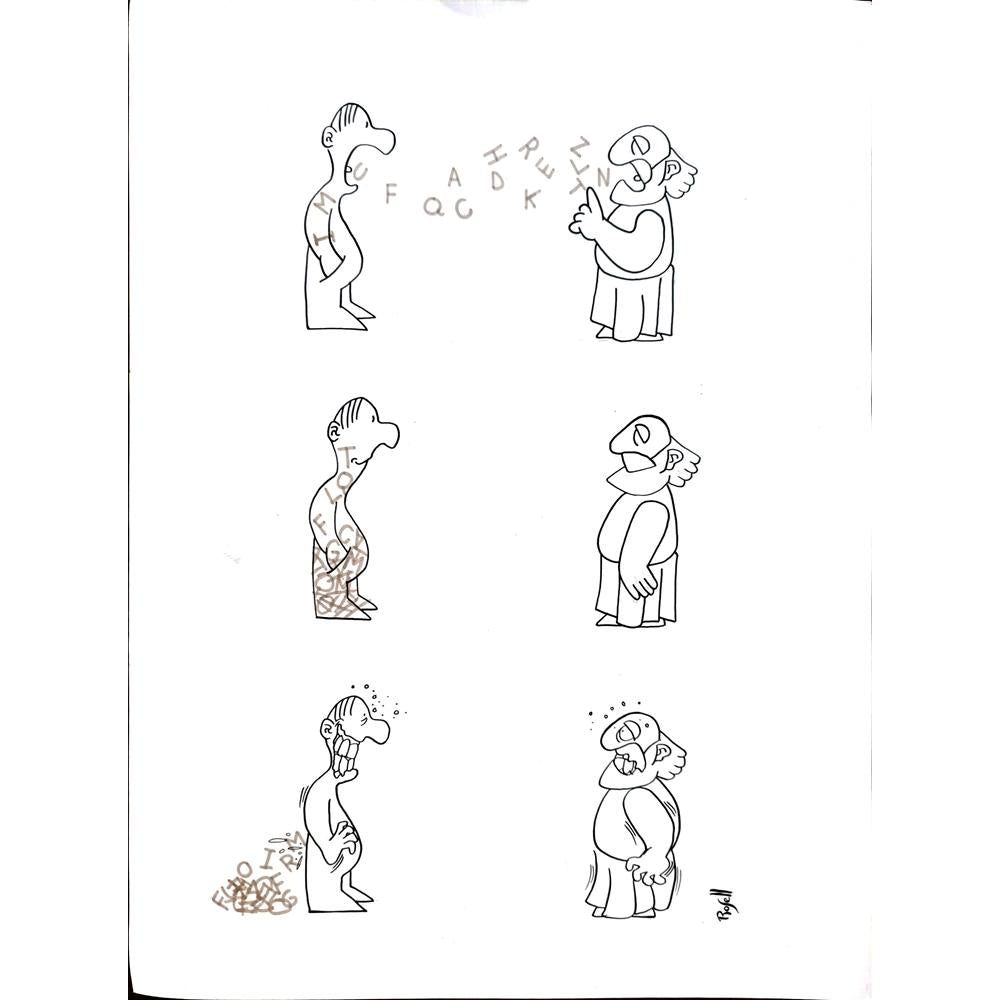 Daniel Rosell Montalban 29x21cm Orijinal Karikatür BOD01551