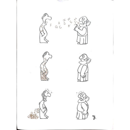 Daniel Rosell Montalban 29x21cm Orijinal Karikatür BOD01551