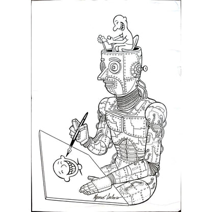 Afonso Carlos Fernandes 29x21cm Orijinal Karikatür BOD01553