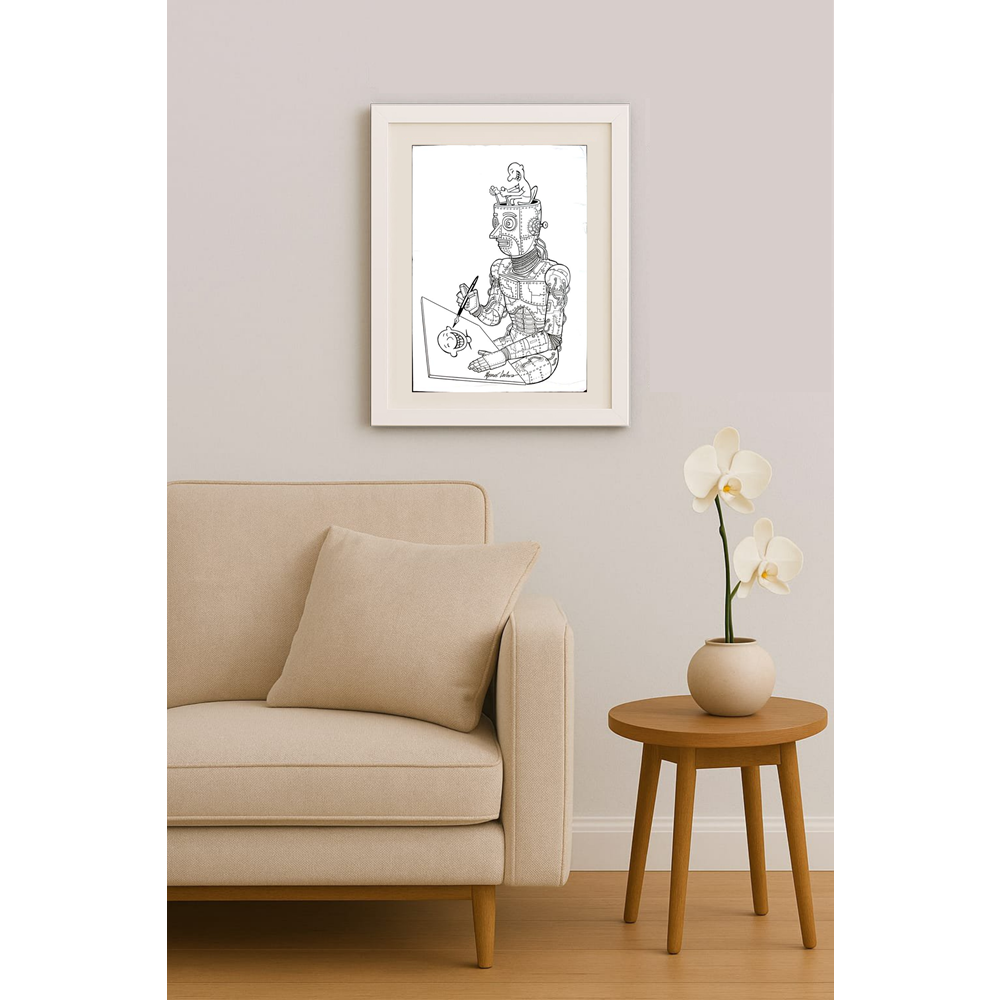 Afonso Carlos Fernandes 29x21cm Orijinal Karikatür BOD01553