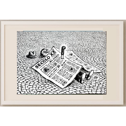 Julian Pena Pai 29x21cm Orijinal Karikatür BOD01555