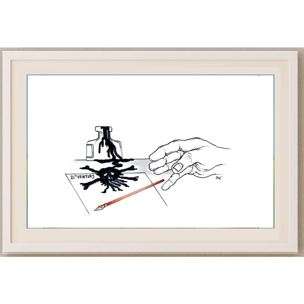 Matthys Dre Tongersestw 29x21cm Orijinal Karikatür BOD01557
