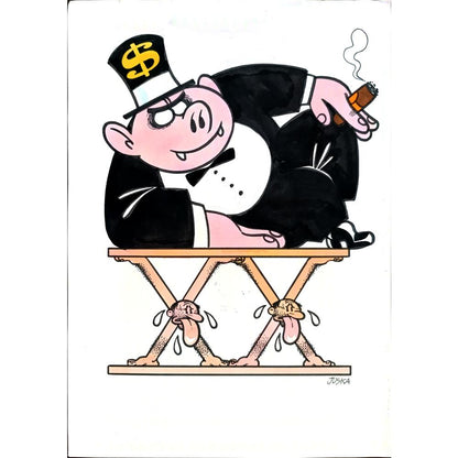 Francisco Juska Filho 29x21cm Orijinal Karikatür BOD01558