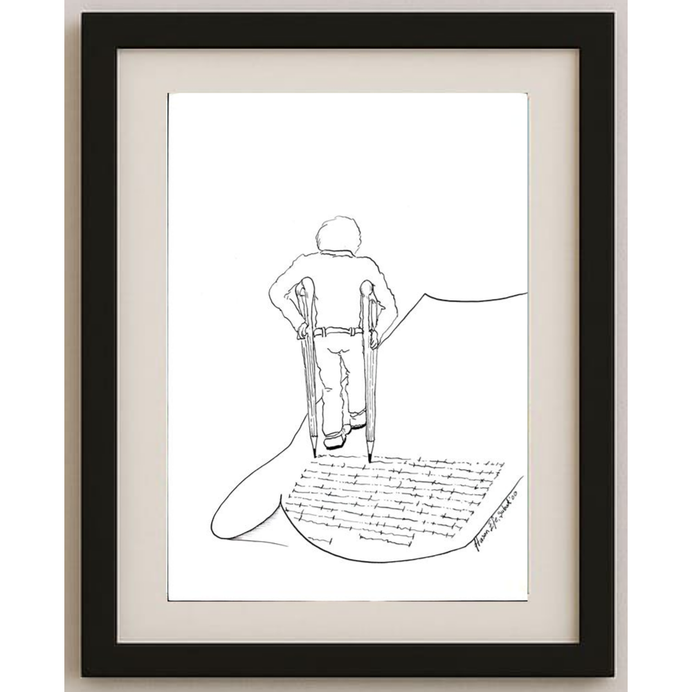 Hasan Efe 29x21cm Orijinal Karikatür BOD01561