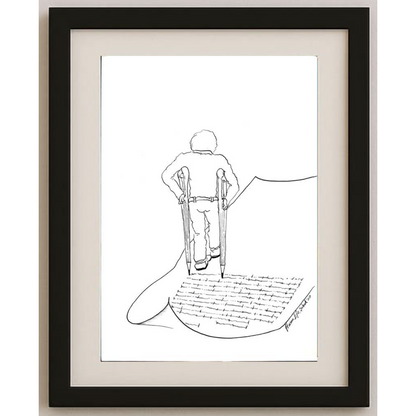 Hasan Efe 29x21cm Orijinal Karikatür BOD01561