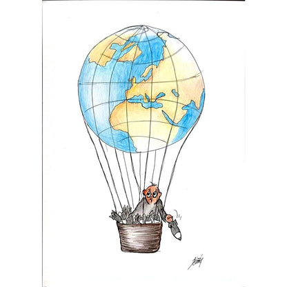 Petar Strinic 29x21cm Orijinal Karikatür BOD01563