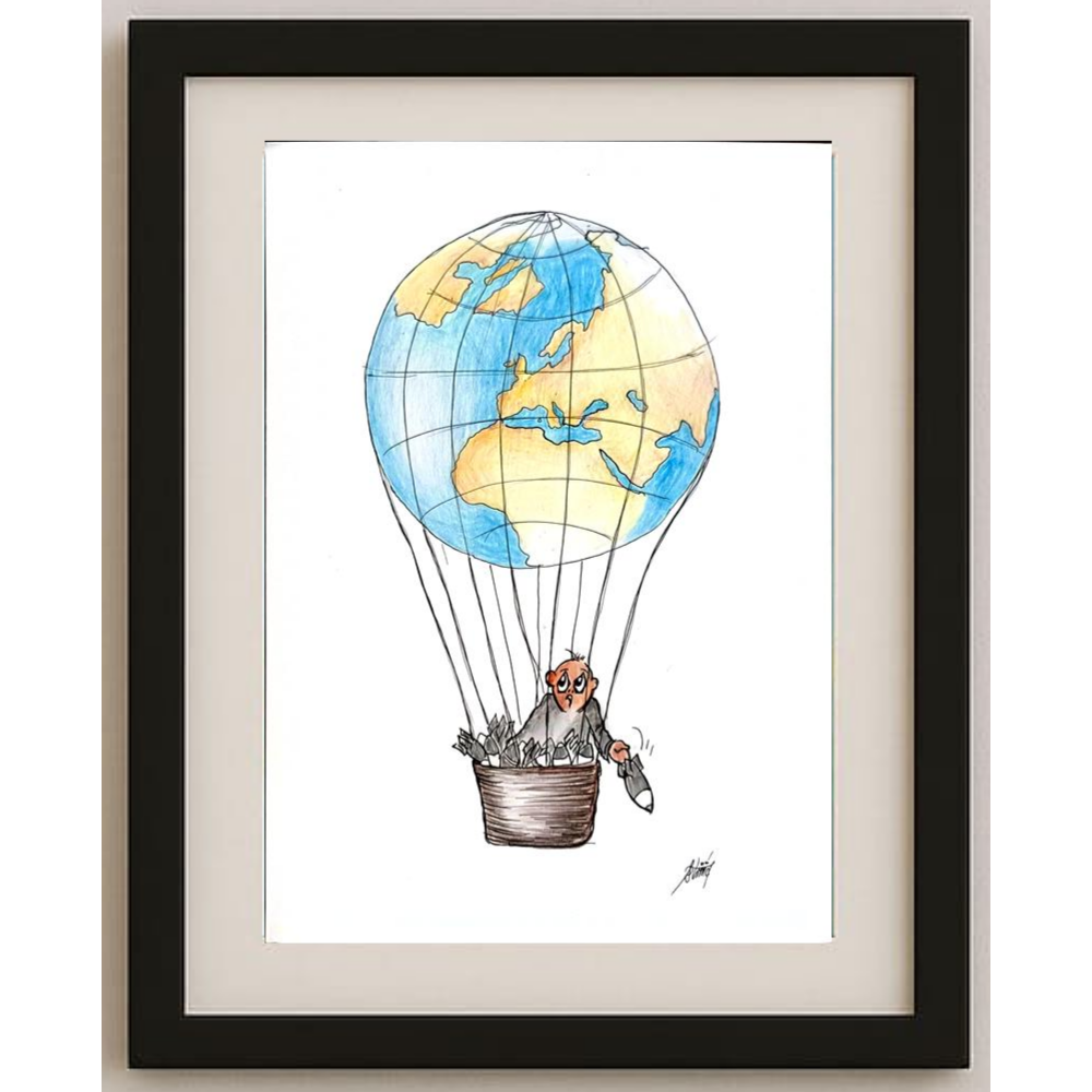 Petar Strinic 29x21cm Orijinal Karikatür BOD01563