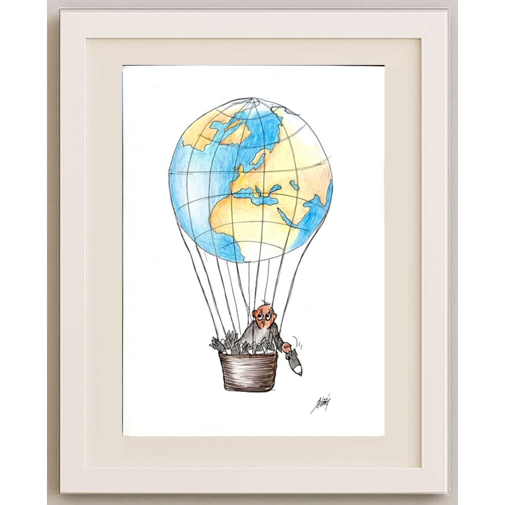 Petar Strinic 29x21cm Orijinal Karikatür BOD01563