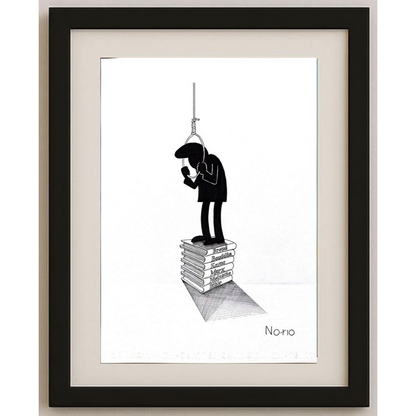 Norio Yamanoi 43x30cm Orijinal Karikatür BOD01575