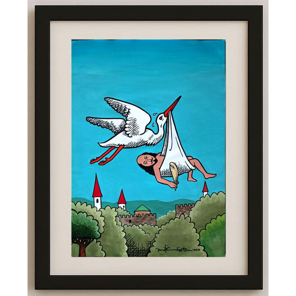 Thorsteinn Eggertsson 43x30cm Orijinal Karikatür BOD01578