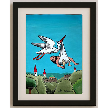 Thorsteinn Eggertsson 43x30cm Orijinal Karikatür BOD01578
