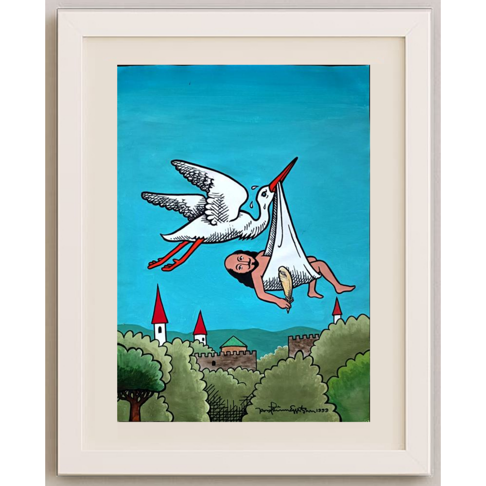 Thorsteinn Eggertsson 43x30cm Orijinal Karikatür BOD01578