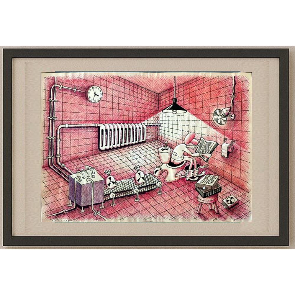 Rooshan Gataullin 43x30cm Orijinal Karikatür BOD01583