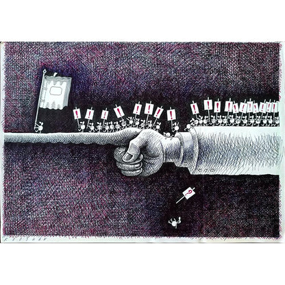 Rooshan Gataullin 43x30cm Orijinal Karikatür BOD01584
