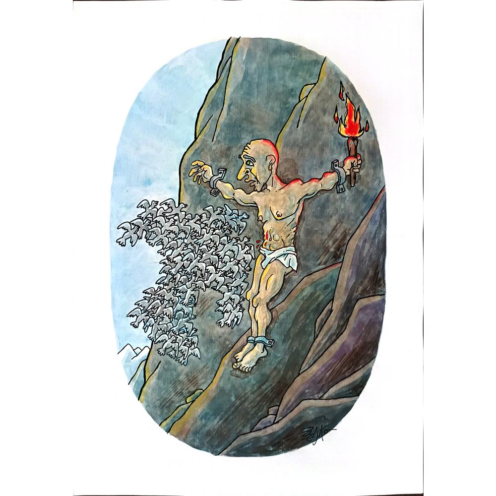 Zoran Zeljko 43x30cm Orijinal Karikatür BOD01587