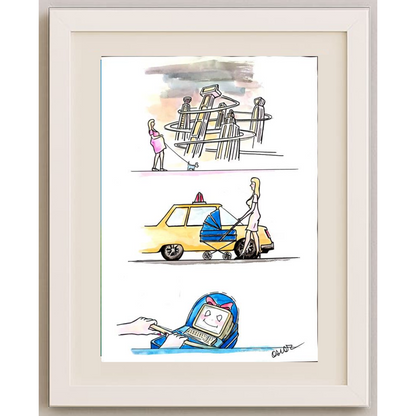 Oscar Agos 43x30cm Orijinal Karikatür BOD01590