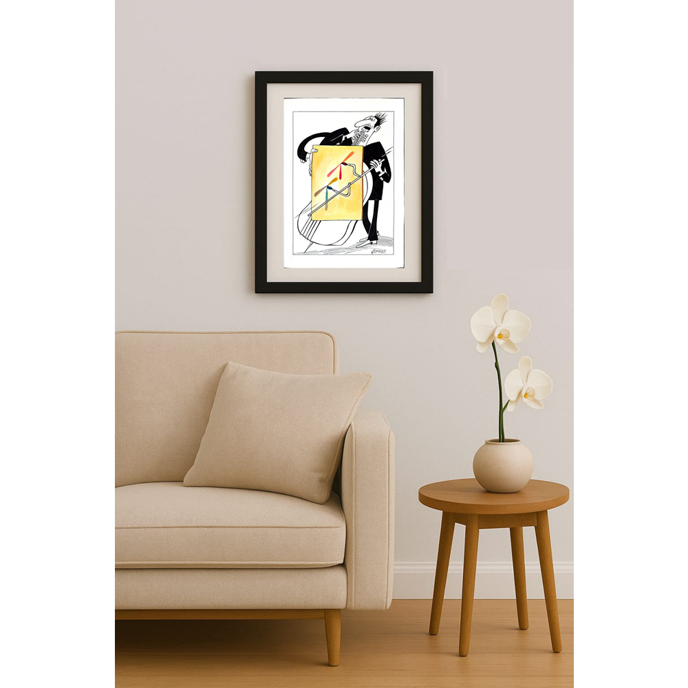 Mohammed Effat 35x25cm Orijinal Karikatür BOD01592