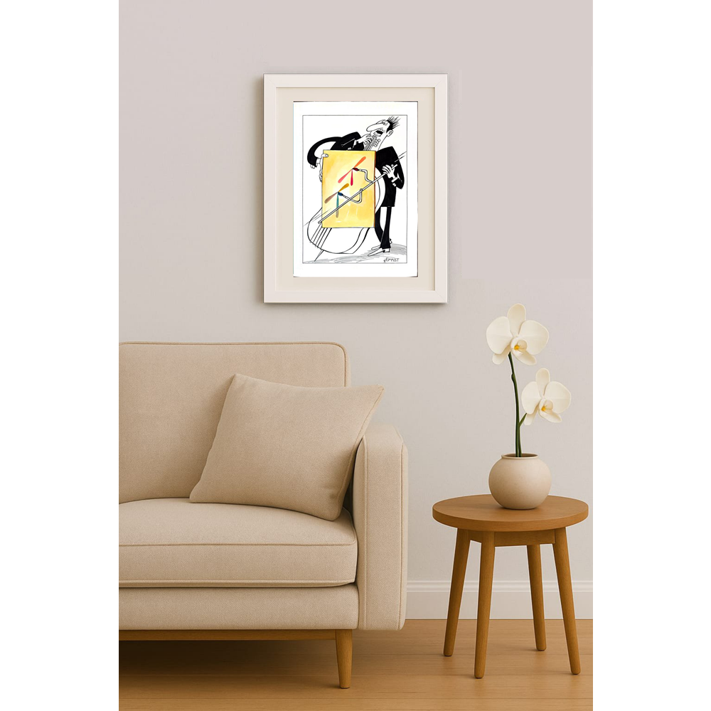Mohammed Effat 35x25cm Orijinal Karikatür BOD01592