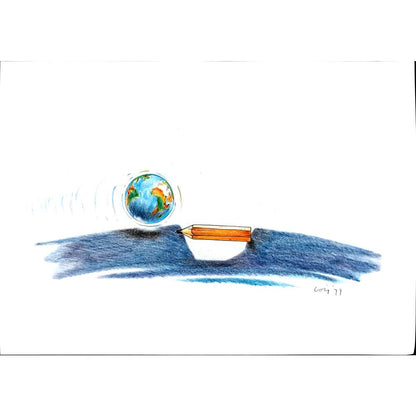 François Veldeman 29x21cm Orijinal Karikatür BOD01596