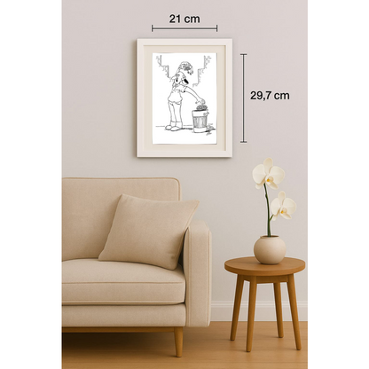 Kresimir Filipan 29x21cm Orijinal Karikatür BOD01600