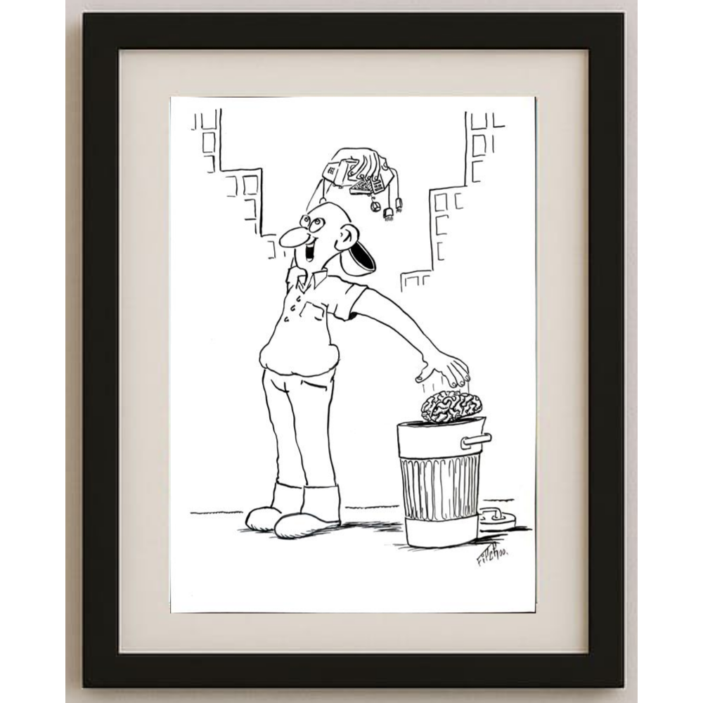 Kresimir Filipan 29x21cm Orijinal Karikatür BOD01600