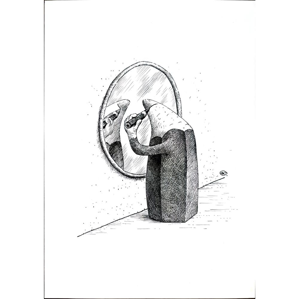 Yuri Ochakovski 29x21cm Orijinal Karikatür BOD01602