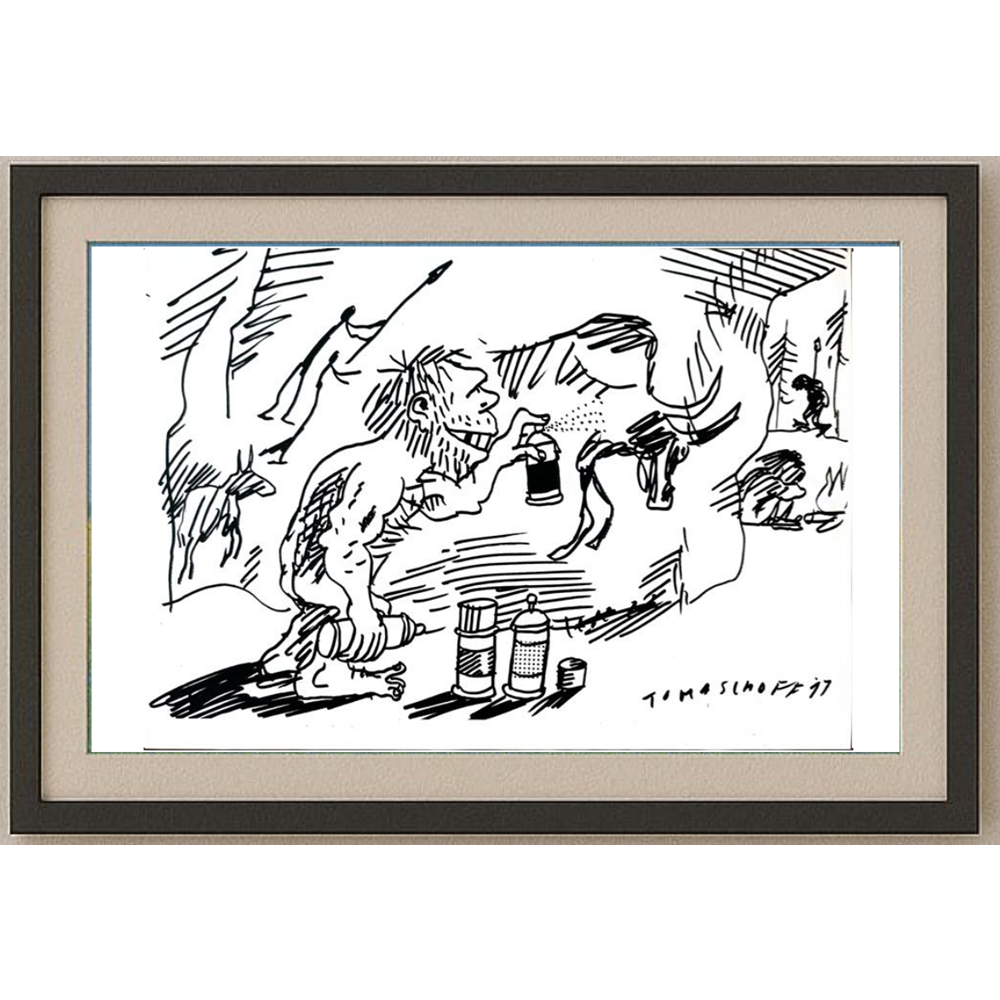 Jan Tomaschoff 29x21cm Orijinal Karikatür BOD01604