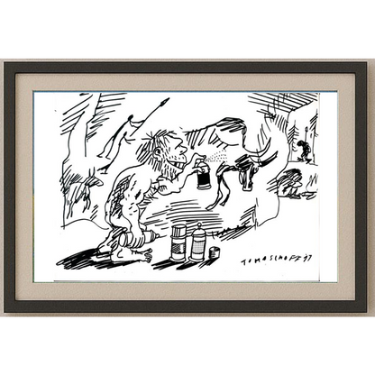 Jan Tomaschoff 29x21cm Orijinal Karikatür BOD01604