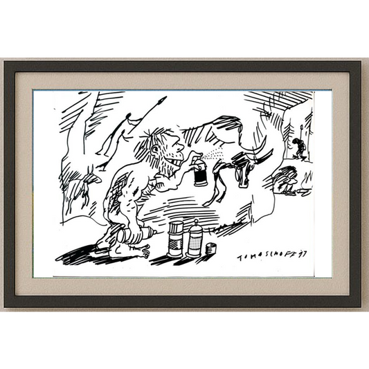Jan Tomaschoff 29x21cm Orijinal Karikatür BOD01604