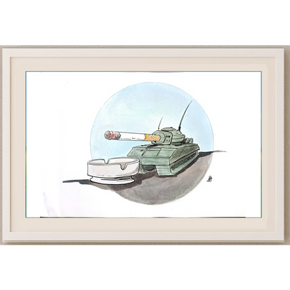 Nikola Otas 35x25cm Orijinal Karikatür BOD01609